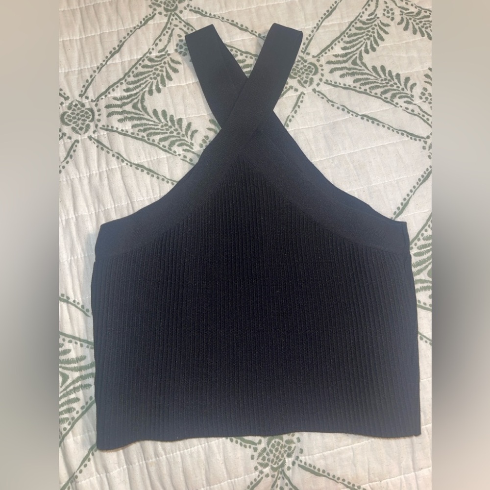 Forever 21 Black Ribbed Tank Top